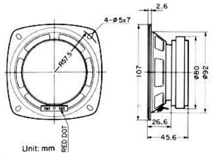 FOSTEX FE103 - outline