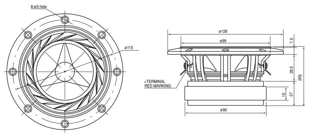 FOSTEX FE108EΣ - outline