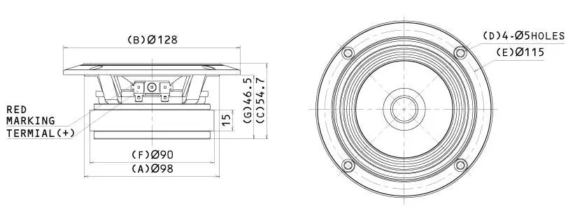 FOSTEX FE108NS - outline