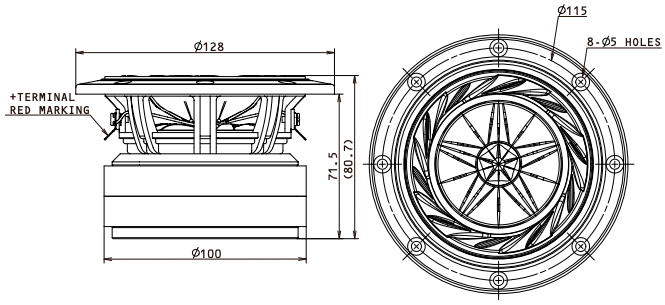 FOSTEX FE108SS-HP - outline