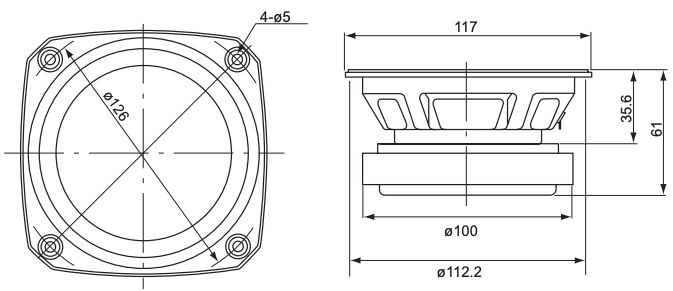 FOSTEX FE126E - outline