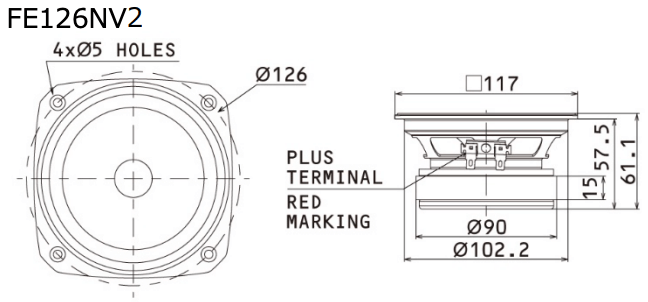 FOSTEX FE126NV2 - outline