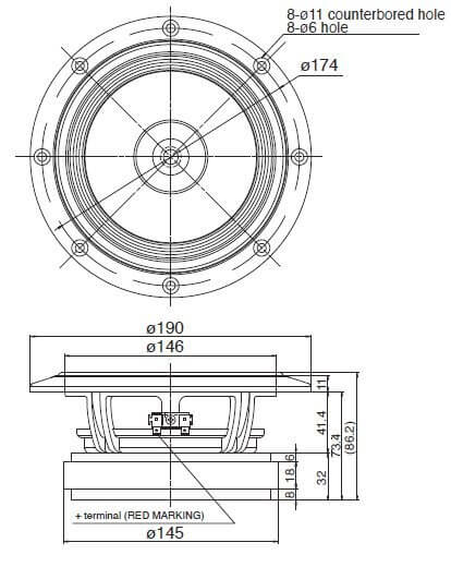 FOSTEX FE163En-S - outline