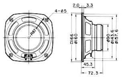 FOSTEX FE164 - outline