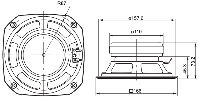 FOSTEX FE166E - outline