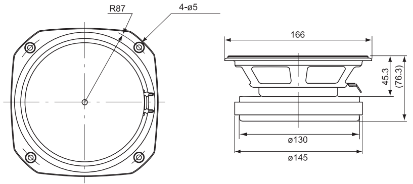 FOSTEX FE166ES-R - outline