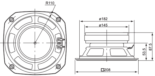 FOSTEX FE206E - outline