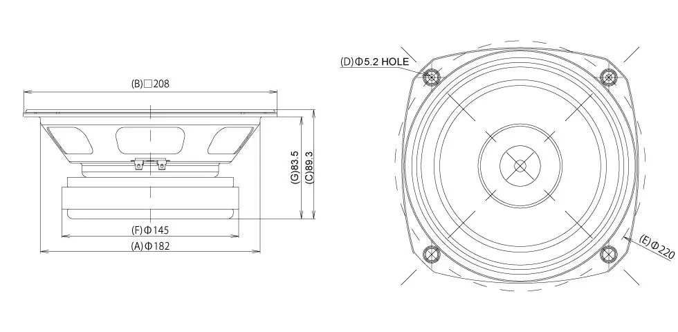 FOSTEX FE206NV - outline