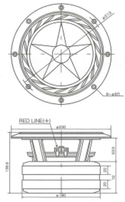 FOSTEX FE208ES (Early) - outline