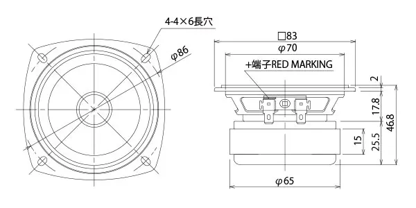 FOSTEX FE83-Sol - outline