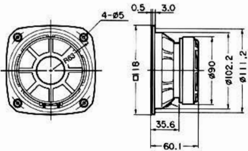 FOSTEX FF125 - outline