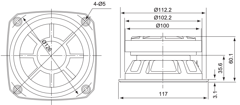 FOSTEX FF125K - outline