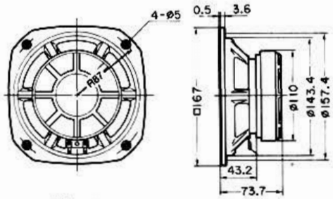 FOSTEX FF165 - outline