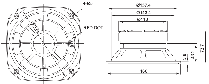 FOSTEX FF165K - outline