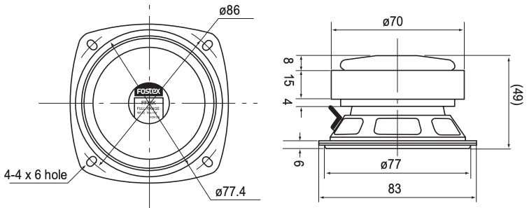 FOSTEX FF85K - outline